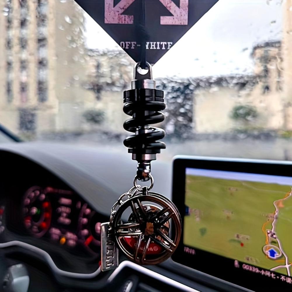 

Модификация автомобиля ступица колеса металлический ключ подвеска персонализированный амортизатор сплав автомобиль ювелирные изделия мужской брелок ювелирные изделия