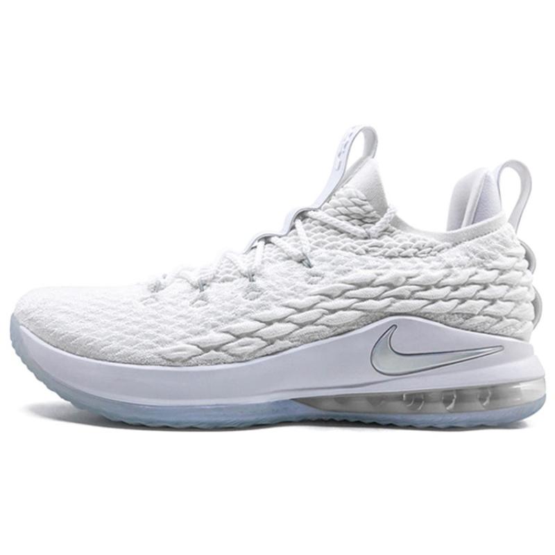 

Nike LeBron 15 Low White Metallic Sneakers AO1755-100 41