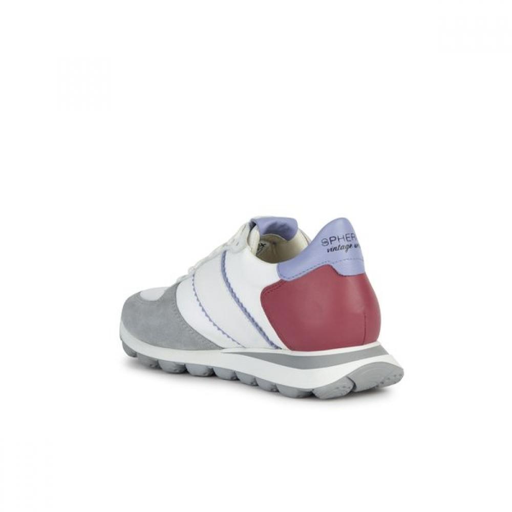 Geox Women S New S S Comfort SneakerS Sperica w1x26f43S71 White Gray