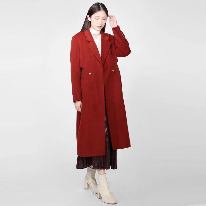 

Sweet Basil Women s Double-breasted Belted Mid-length Woolen Coat L