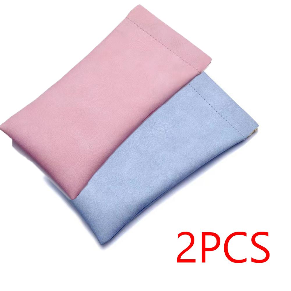1/4pcs Glasses Home Storage Glasses Bag Cortex Texture Glasses Storage Shrapnel Mouth Automatic Closed Glasses Case Storage Bags
