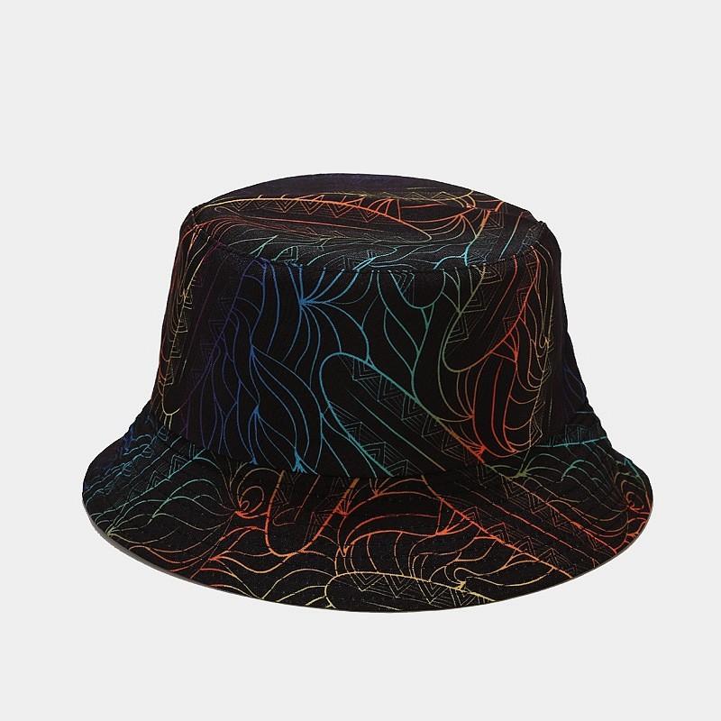Classic Vintage Print Doublesided Sun Hat For Men Women Summer Outdoor Uv Protection