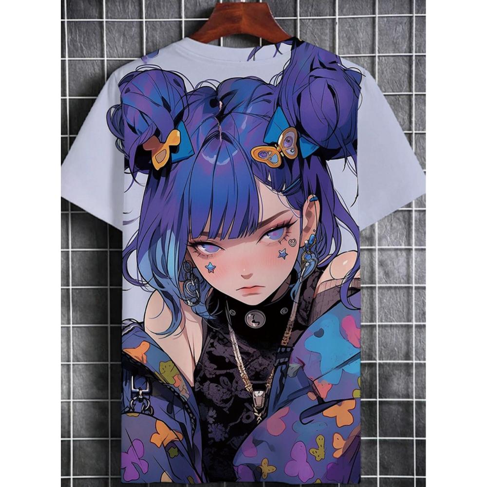 Men's anime-print T-shirts are perfect for casual walks at home or after dinner.