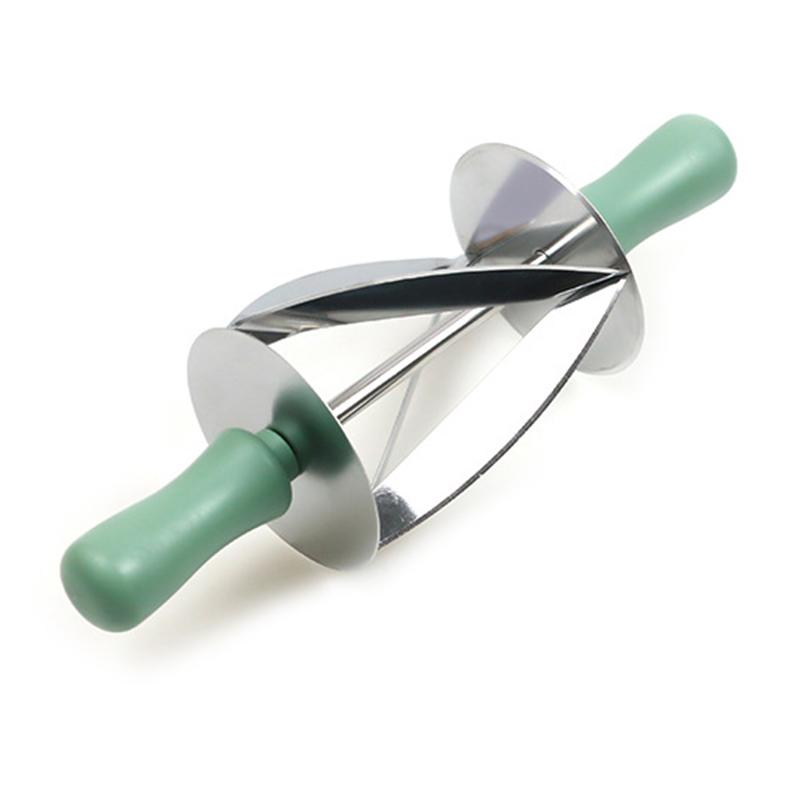 

PP+Stainless Steel Croissant Dough Rolling Cutter Bread Making Kitchen Tool (No FDA, BPA Free) A