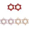 Vintage Art Deco Alloy Crystal Round Drop Earrings For Women Summer