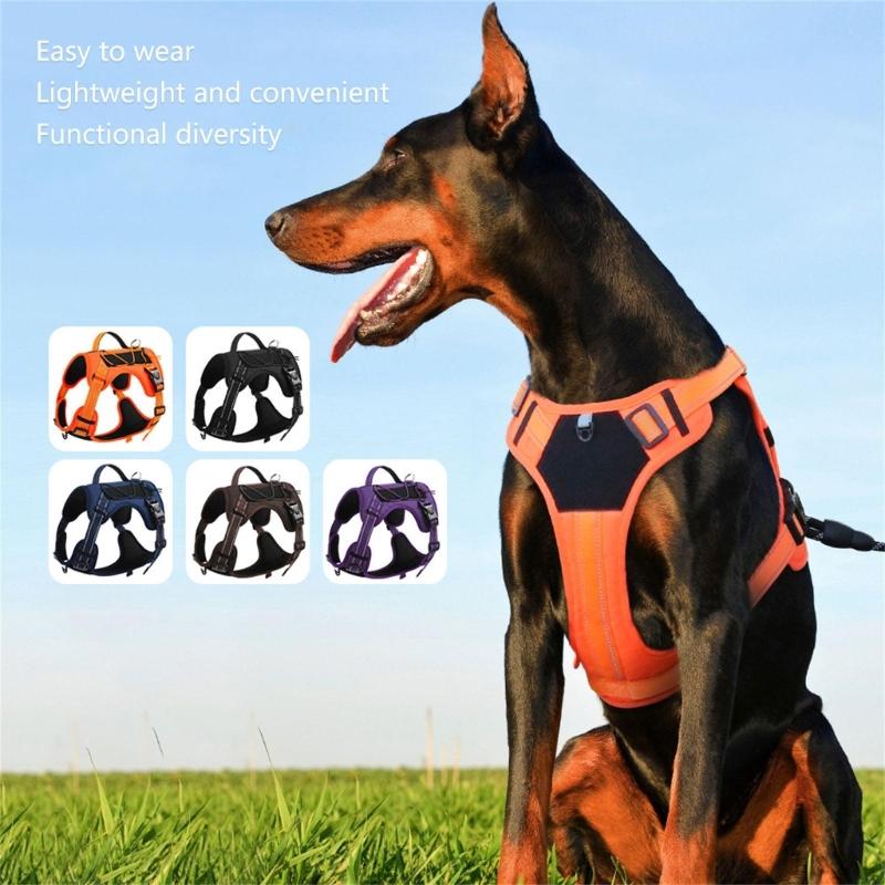 Dog Vest Adjustable Training Harness for Large Medium Dogs Harnesses Strong Multifunctional Leash Harness Soft Handle