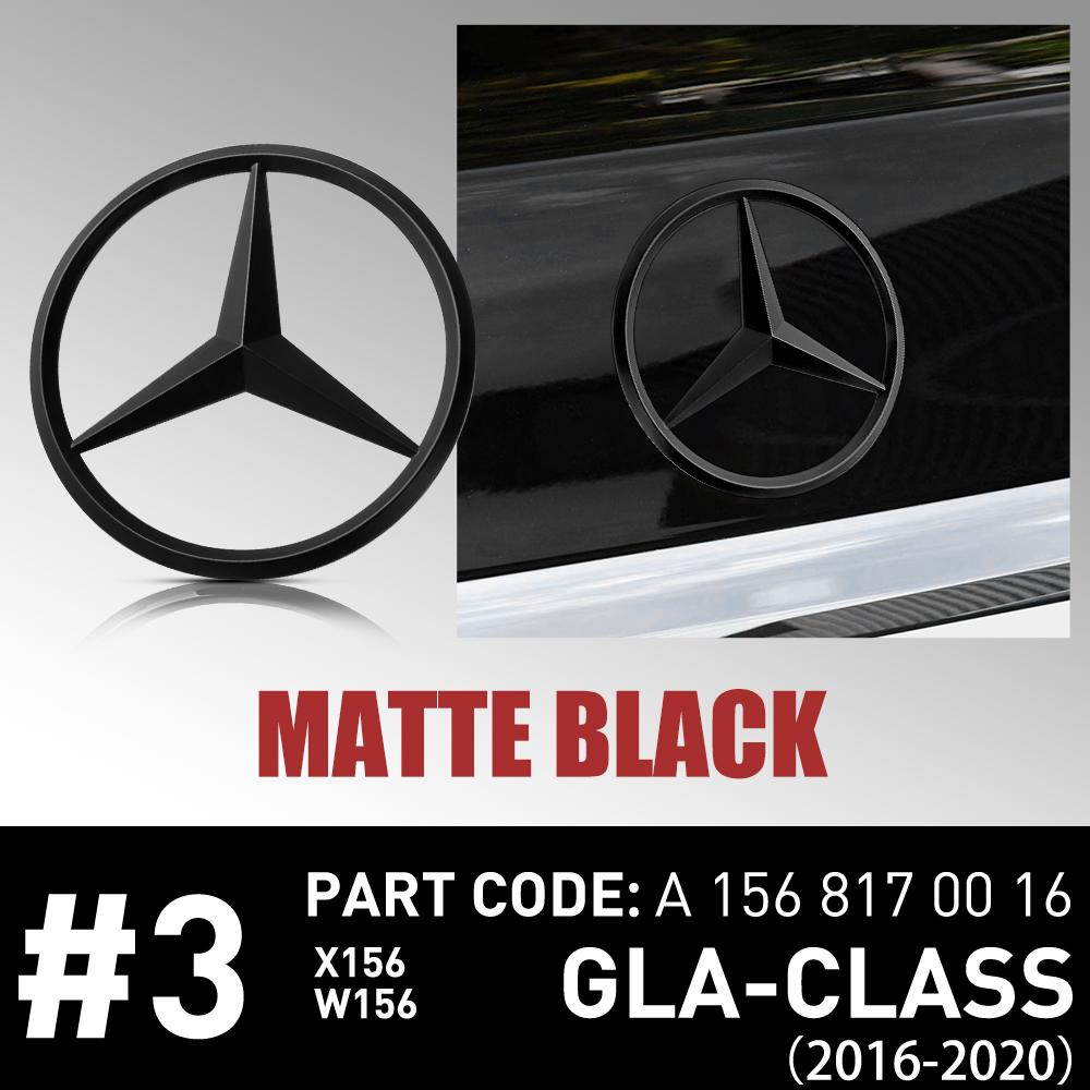 

ABS Original Car Rear Trunk Badge Sticker Mercedes Emblem Cover For Mercedes Benz AMG GLA-class X156 W156 2016-2020 A2228170016 матовий чорний колір
