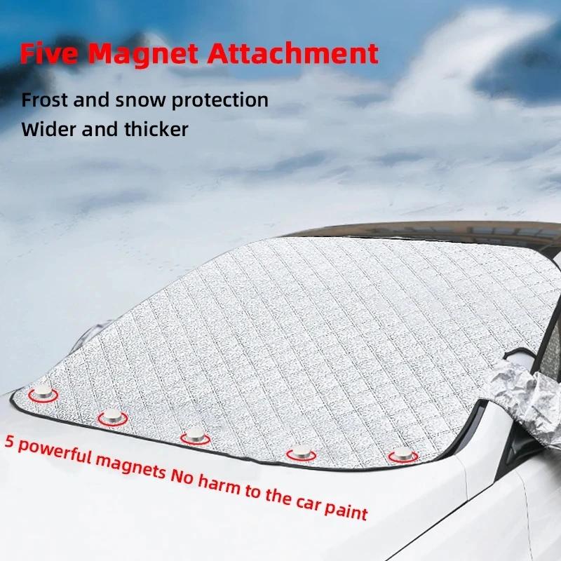 Large Size Car Windshield Cover Magnet Winter Window Snow Shield Anti Frost Auto Front Window Snow Cover