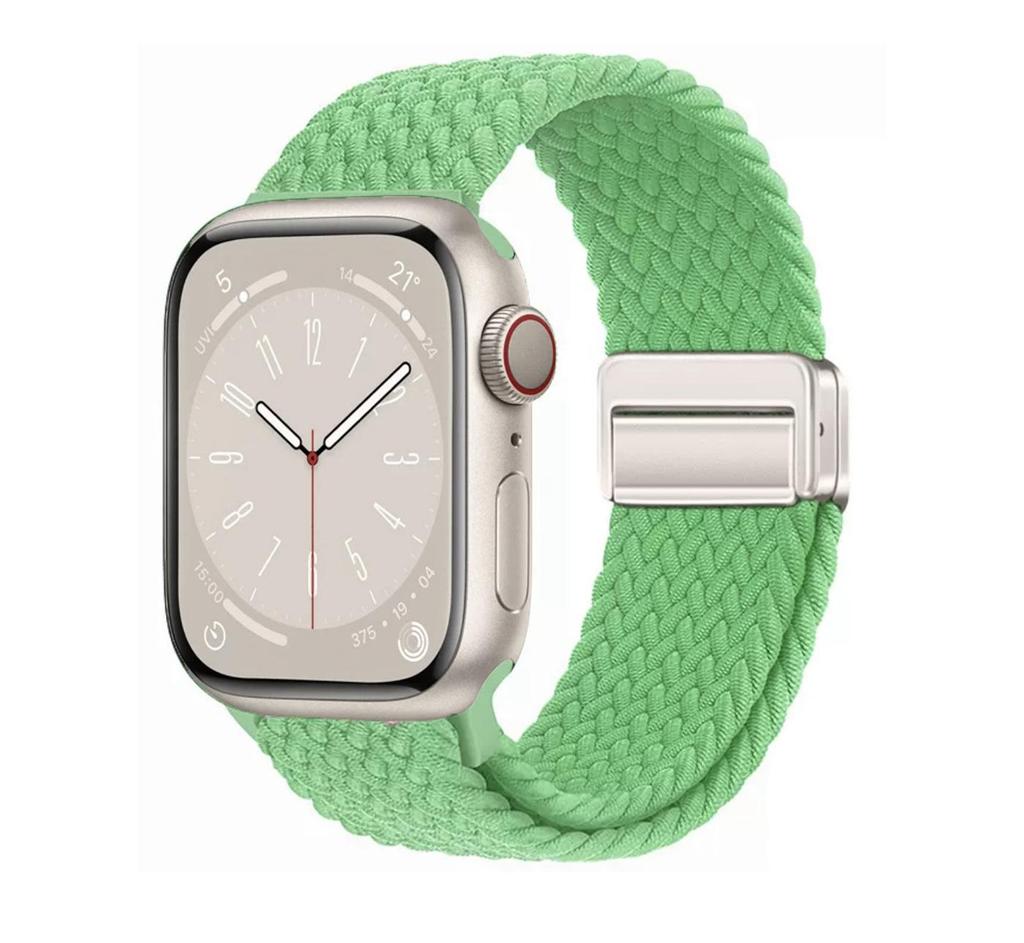 Magnetic Buckle Nylon Watch Strap for Apple Watch Series 5-10 Smartwatches