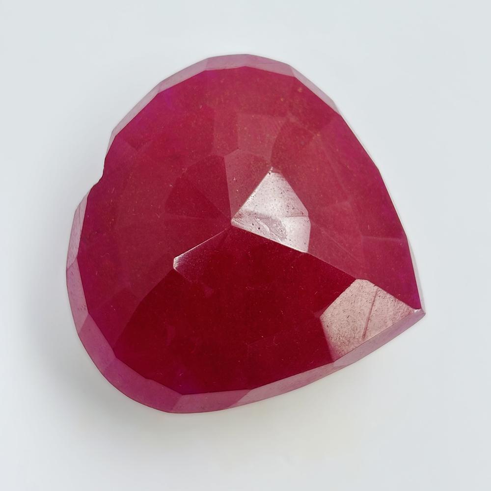 Natural Red Mozambique Ruby 196.89ct Heart Cut Certified Loose Gemstone