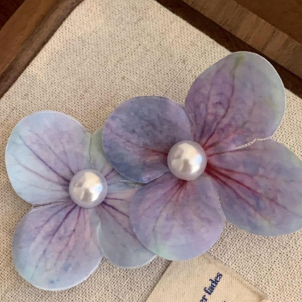 Trendy Fairy Phalaenopsis Flower Duckbill Clip Flower Pearl Hairpin Butterfly Orchid Flower Bangs Side Clip Hair Accessories