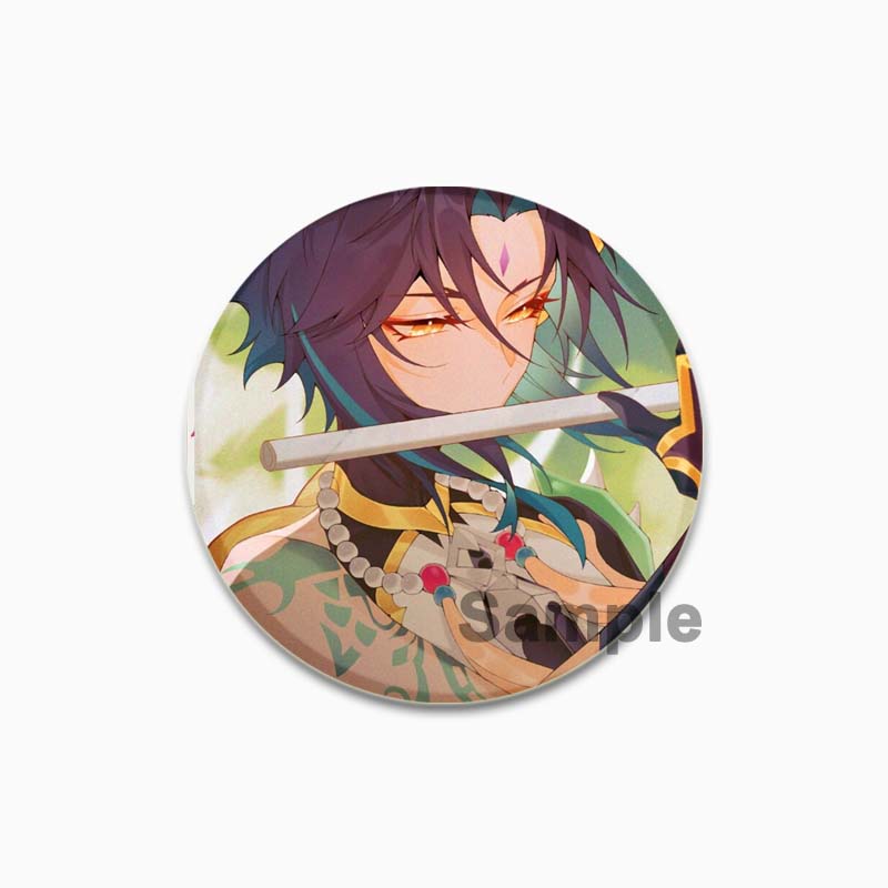 32/44/58mm Spielfigur Brosche Tasche Kleidung Dekor Sammlung Xiao Kragen Abzeichen Cartoon Anstecknadeln Schmuck Geschenke