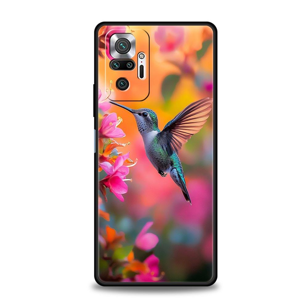 Hummingbird Phone Case For Xiaomi Redmi Note 14 13 5G 10 11 12 Pro Plus 4G 14C 13C 12C 10C Black Cover
