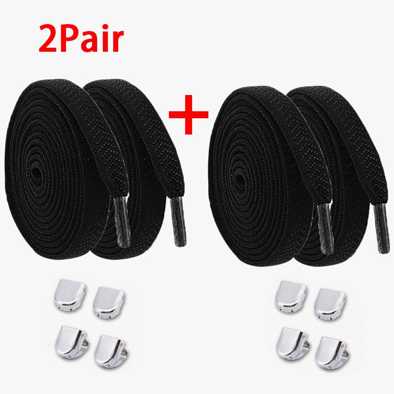 1Pair/2Pair New No Tie Shoe Laces Kids Adults Quick-release Shoelace Flat Elastic Shoelaces Sneakers Shoe Accessories