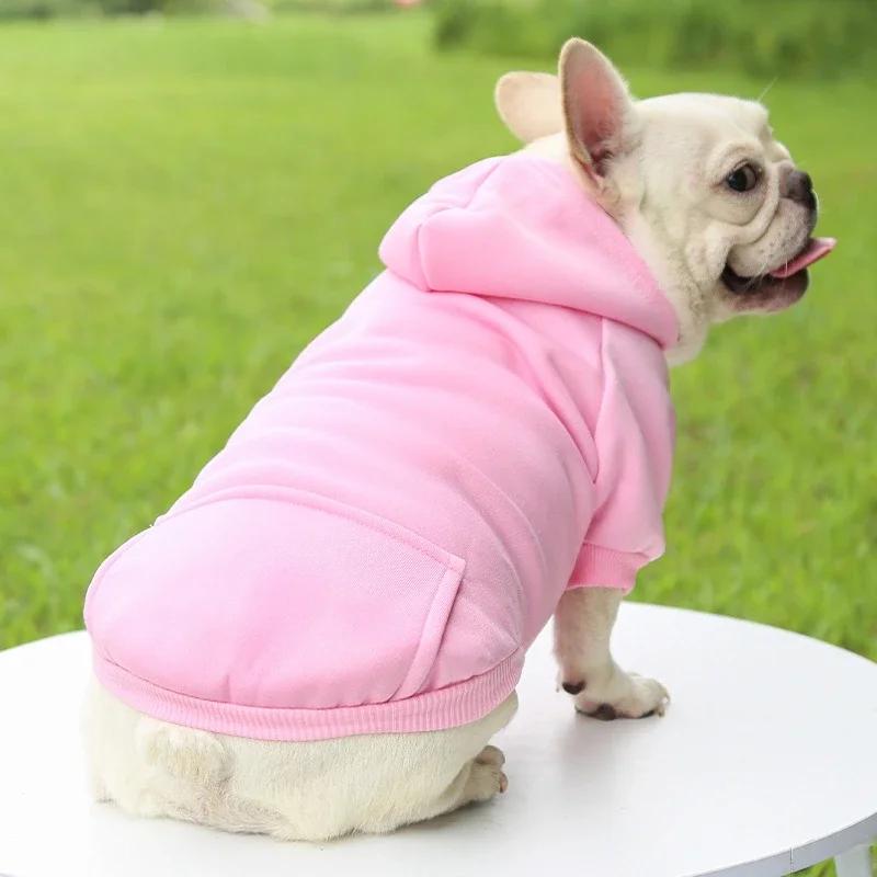 Winter Pet Dog Clothes Hoodies Warm Sweater with Pockets Coat Outfit Puppy Jacket Cotton Pet Costume Chihuahua Sweatshirt Perro