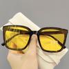 Annual large frame simple fashion sunshade sunglasses men's and women's trend people square sunglasses