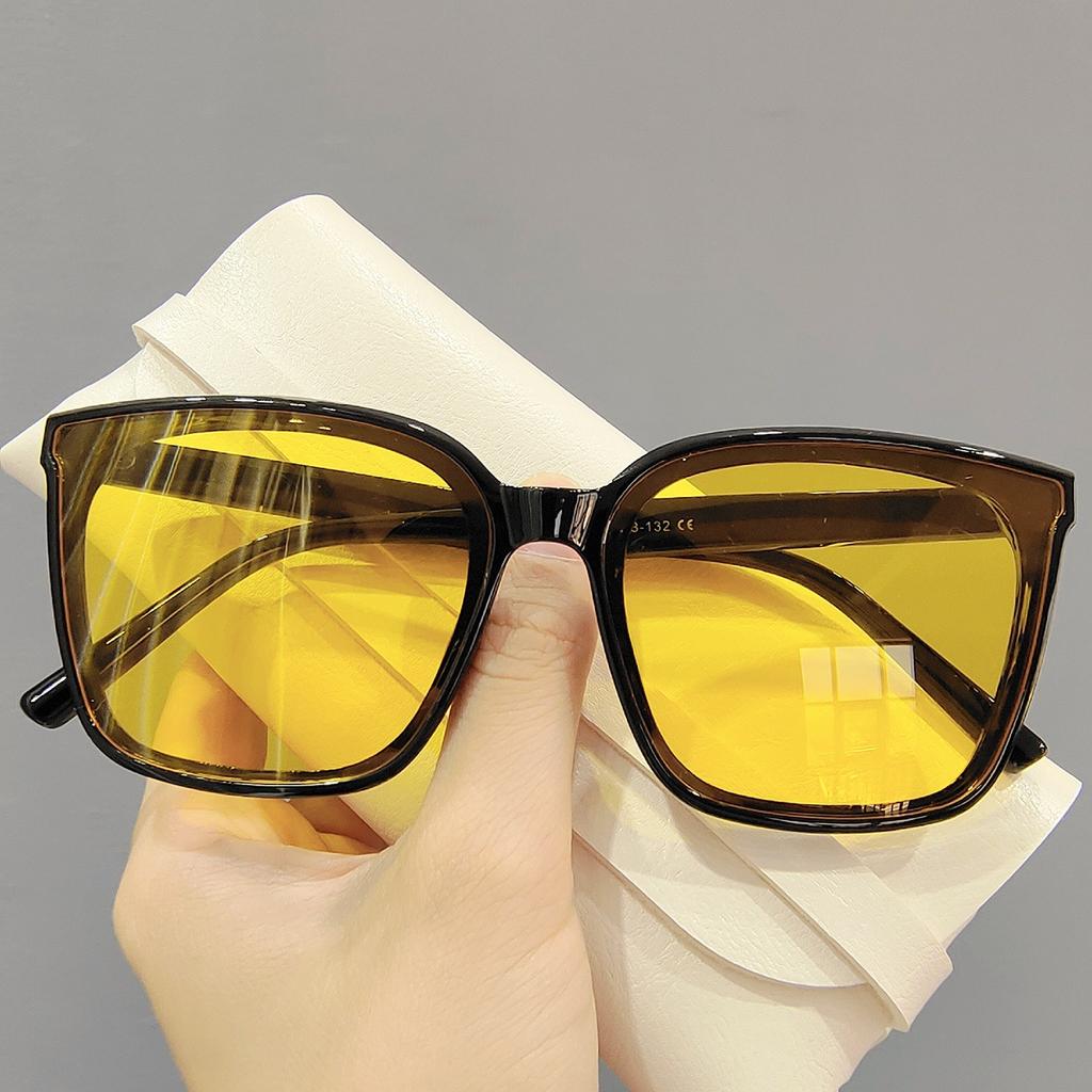 Annual large frame simple fashion sunshade sunglasses men's and women's trend people square sunglasses