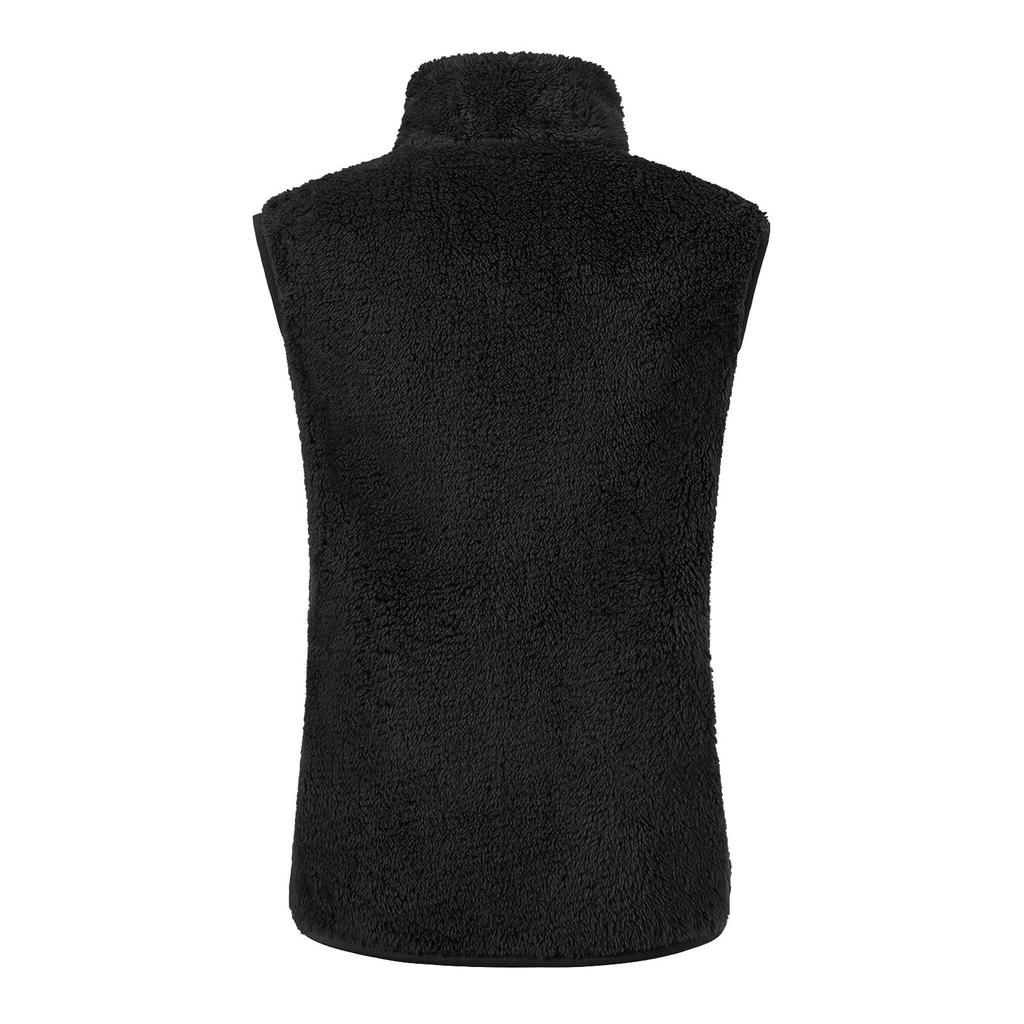 Dame-vest/vinter-vest i fleece-vest, fleece-vest, klips fortykket vest