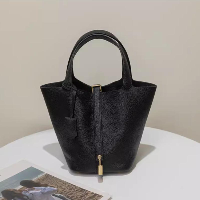 Hva Uen Handbag Bag Women's New Vegetable Basket Women's Bag Leather Bucket Bag Women's Autumn
