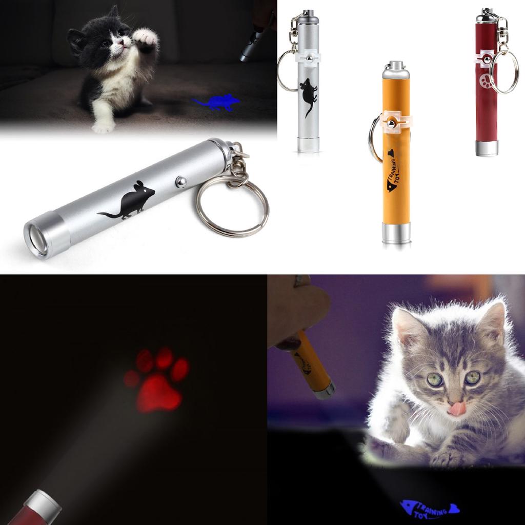 Pet Cat Toy Laser Pointer Pen Torch Mouse Animation Funny Light Weight ...