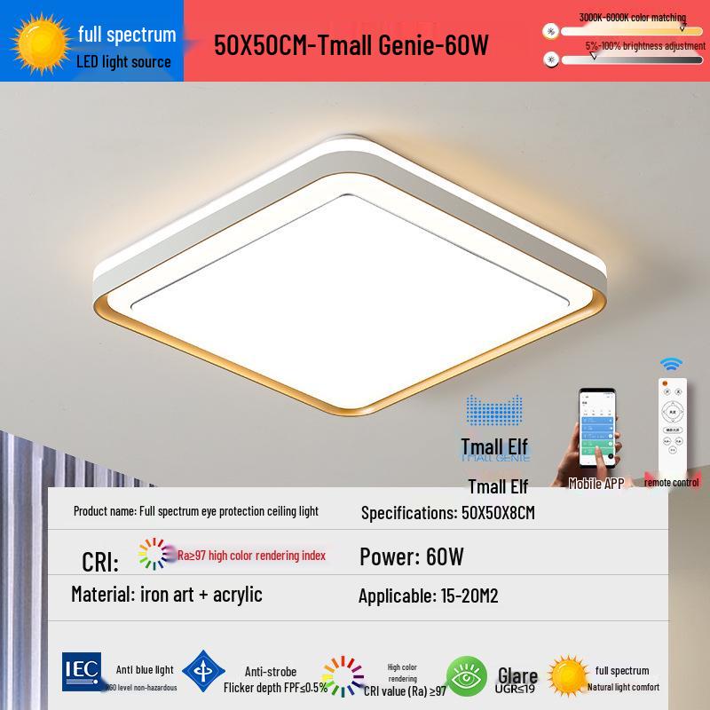 2025 LED Eye-Protecting Full Spectrum Ceiling Light for Bedroom and Living Room - Modern and Simple Design