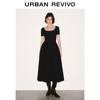 UR Women's Basic Pleated Tencel Slim-Fit Dress