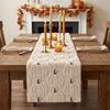 Halloween Table Runner With Embroidered Pumpkin Design For Dining Room Decor