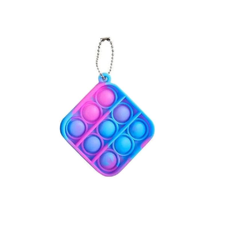 Colorful Silicone Keychain Bubble Toy - Mouse Killer Pendant and Educational Decompression Tool