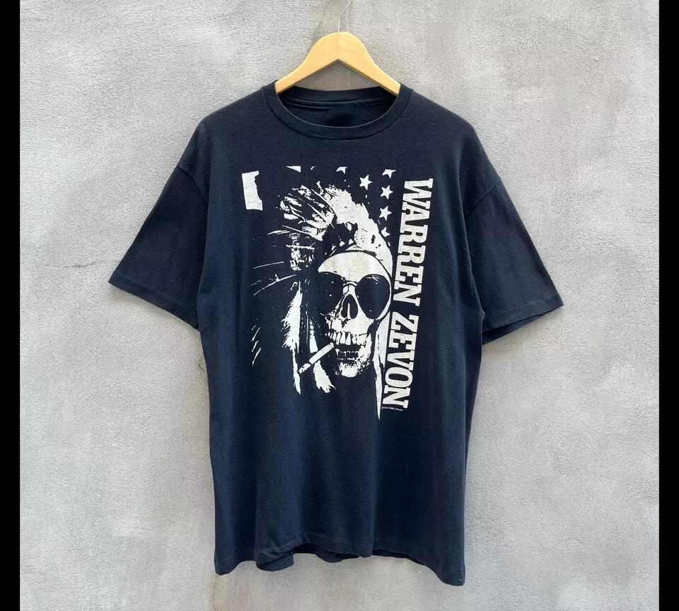 

88’ Warren Zevon Tour T Shirt Full Size S5XL Unisex T-Shirt L
