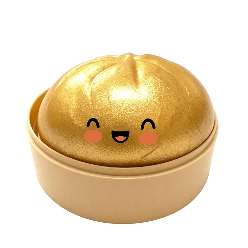 Cute Bao Bun Dumpling Squishy Slime Stress Relief Toys Non-Stick Clear Glitter Slime Stress Ball Fidget Toy For Kids Party Favor