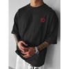 European Size Peaceful And Joyful Pattern Print Design, Men'S Fashion Print Street Casual Short Sleeve T-Shirt, Spring Summer Top
