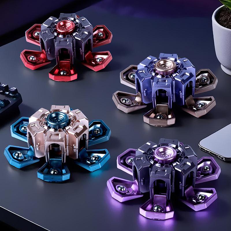 Spinner Explosive Mechanical Explosive Fingertip Gyro Toy Decompression Deformation Finger Gyro