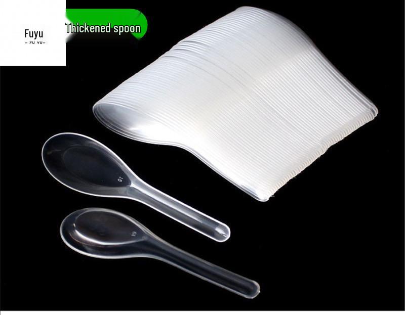 Disposable Tableware Set: Thickened Plastic Bowl with Lid, Banquet Spoon, Cup, and Chopsticks for Weddings and Household Use