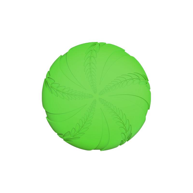 

Интерактивный тренировочный фрисби, Износостойкая плавающая игрушка для собак, Не деформируется, Игрушка для питомцев из натурального каучука для бросания зелёный