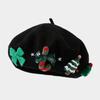 Women S Christmas Style Beret Bow Decorated Winter Autumn Warm Hat