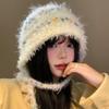 Ear Protection Bucket Hat Lacing Lei Feng Cap Cute Earmuff Knitted Hat  for Women