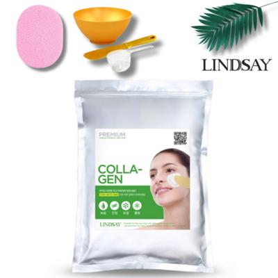 Lindsay Modeling Pack for Aesthetic Skin Care Shop, 1kg + 4 Types of High-quality Pack Tools (plus Sponge), Collagen, 1 Piece, 1 Piece