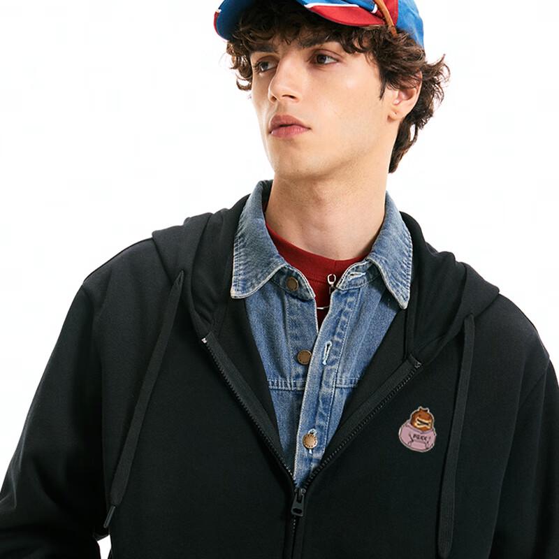 Fingercroxx Herren Locker Geschnittene Kapuzen-Strickjacke