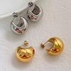 C-shaped Glossy Moon, Versatile, High-end, Exquisite Decoration Earrings