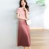 Fashion casual temperament holiday dingdal skirt summer new gradual change smudge waist thin dress women