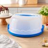 Cake Storage Container with Food-Contact-Grade Plastic, Top Carrying Handle, See-Through Cover and Round Base for Storage