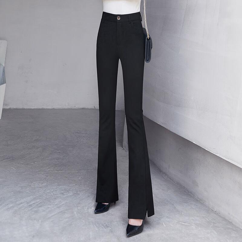 Cypress She Women's High-Waist Drape Bell Bottom Pants