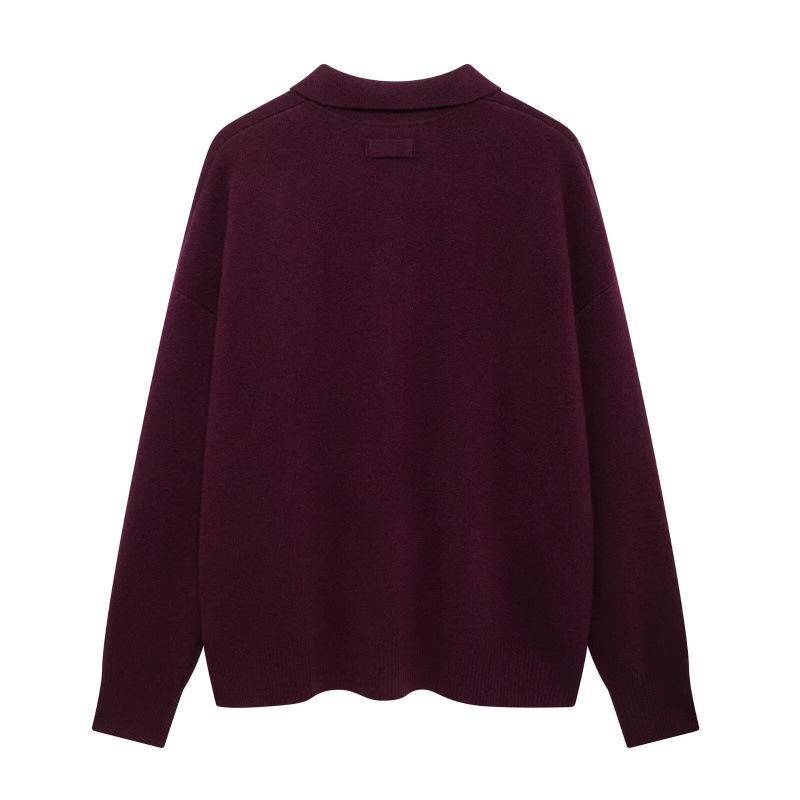 European & American Women's Casual Loose Polo Shirt - Autumn Street Fashion