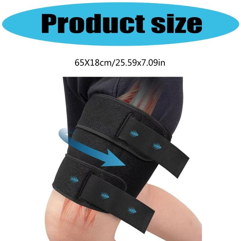 Breathable Thigh Support Adjustable Thigh Compression Sleeve For Muscle Stabilization During Running Workouts