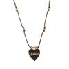 Stylish And Simple Color Rope Love Tarot Pendant Necklace Lucky Bead Chain Gold-Plated Color Retention
