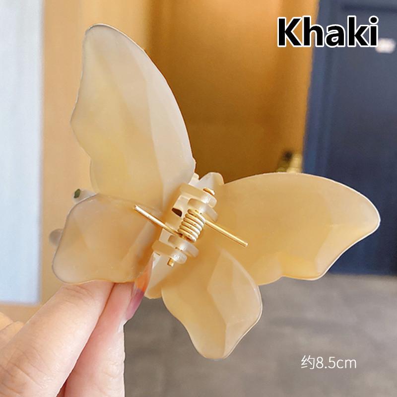 Summer Jelly Color Butterfly Hair Claws Hairpin Cute Transparent Grabs Acrylic Hair Clip for Women Sweet Accessories