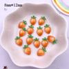 50 Uds resina mezclada brillo colorido Mini melocotón pera uva manzana cereza limón caqui rábano fruta alimentos Nail Art Flat Back Rhinestone