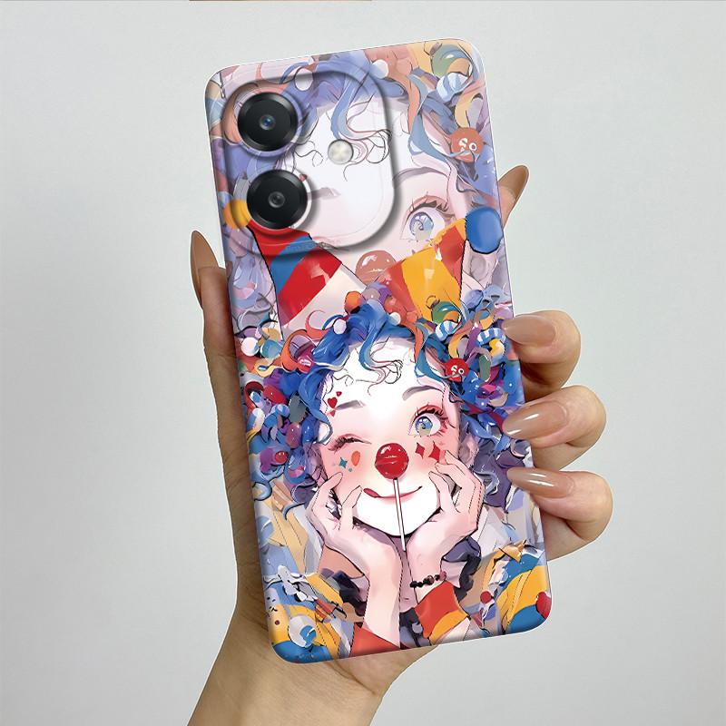 For OPPO A3 4G Phone Case A40 A40m CPH2669 CPH3669 Soft Silicone Sweet Painted Funda Coque Cartoon Printed Protective Back Cover