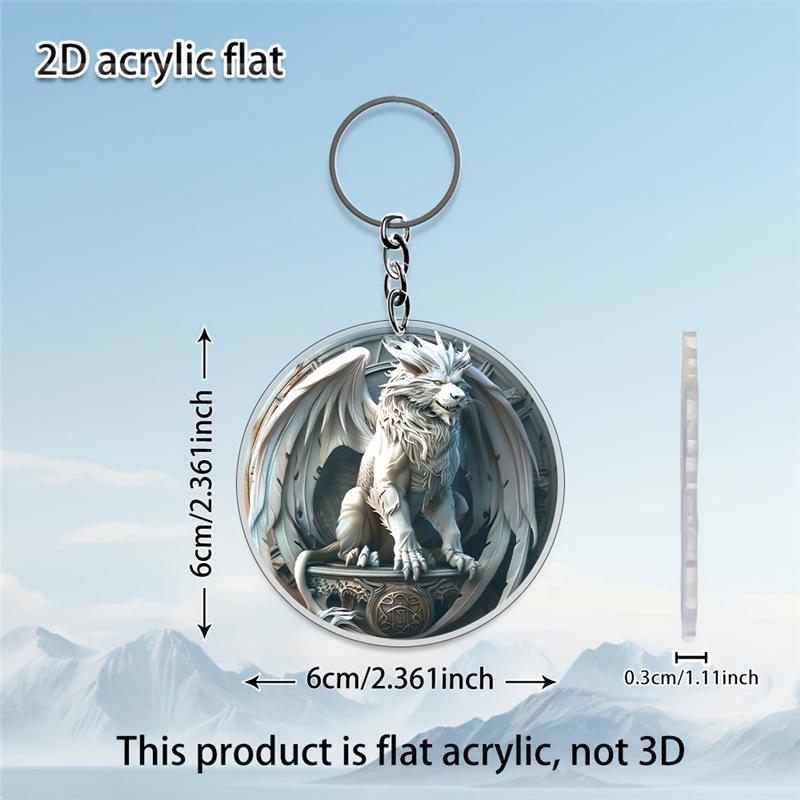 

Акриловая подвеска на машину в виде диска со львом - Креативное украшение для дома. Standard