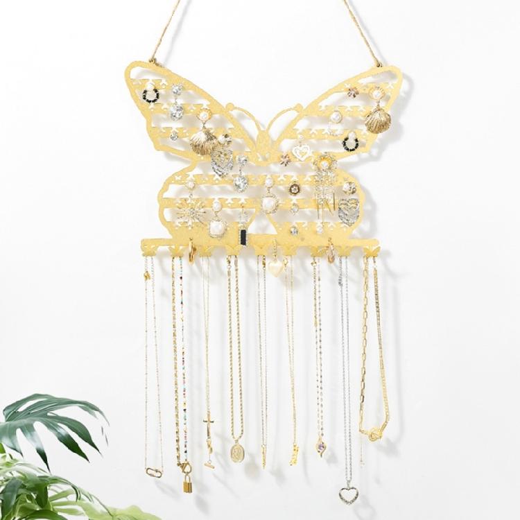 Stylish Butterfly Wall Mounted Jewelry Organizers Decoration for Necklace Rings Bracelet Display Household Use